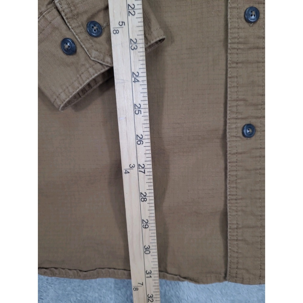 CE Schmidt Brown Ripstop Button Up Shirt Workwear Mens Size‎ XL Heavyweight - Picture 4 of 8